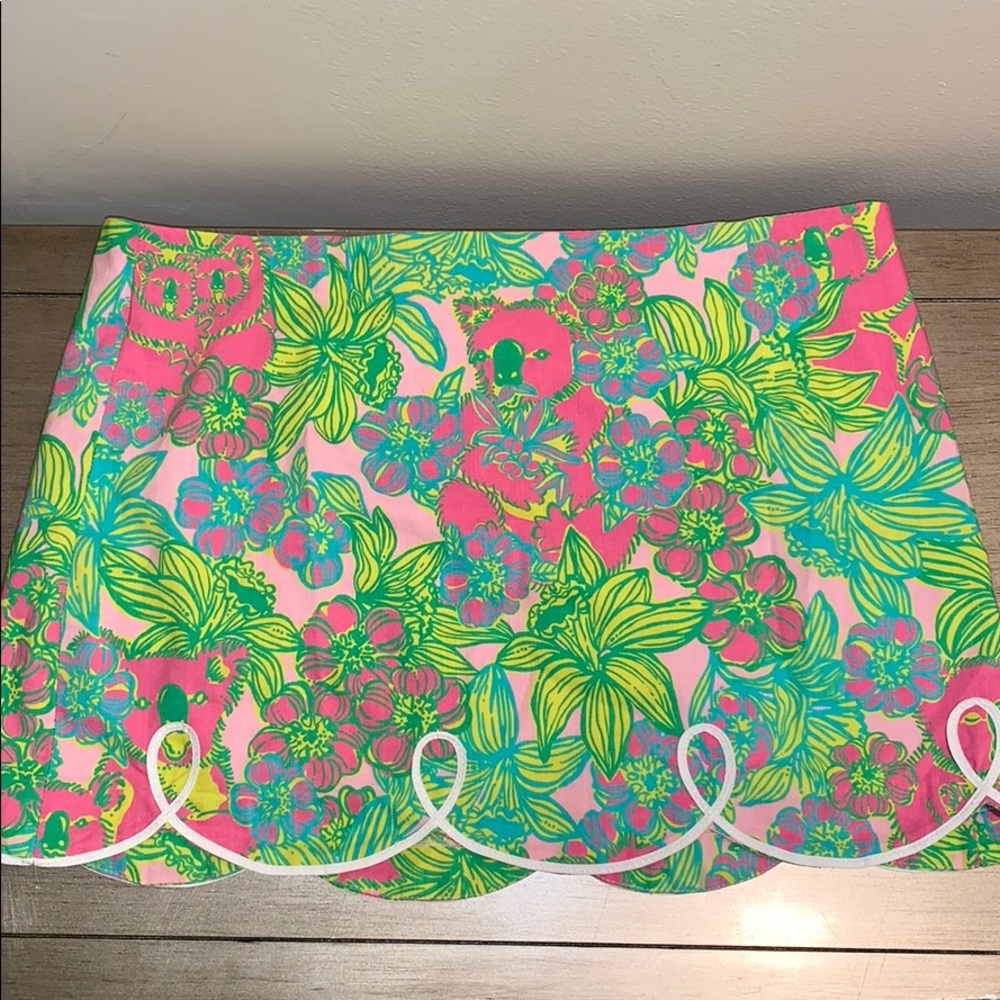 EUC RARE LILLY PULITZER ORIGINALS PANDA SKIRT Sz10